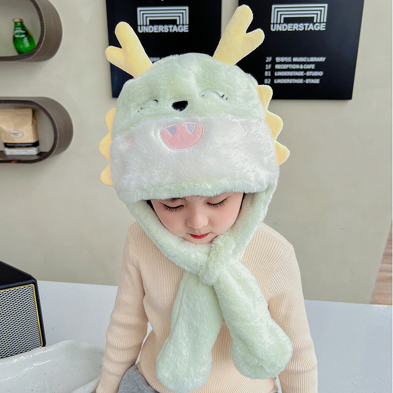 Children's Ears Moving Plush Bonnet One-piece Will Kids' Headwear