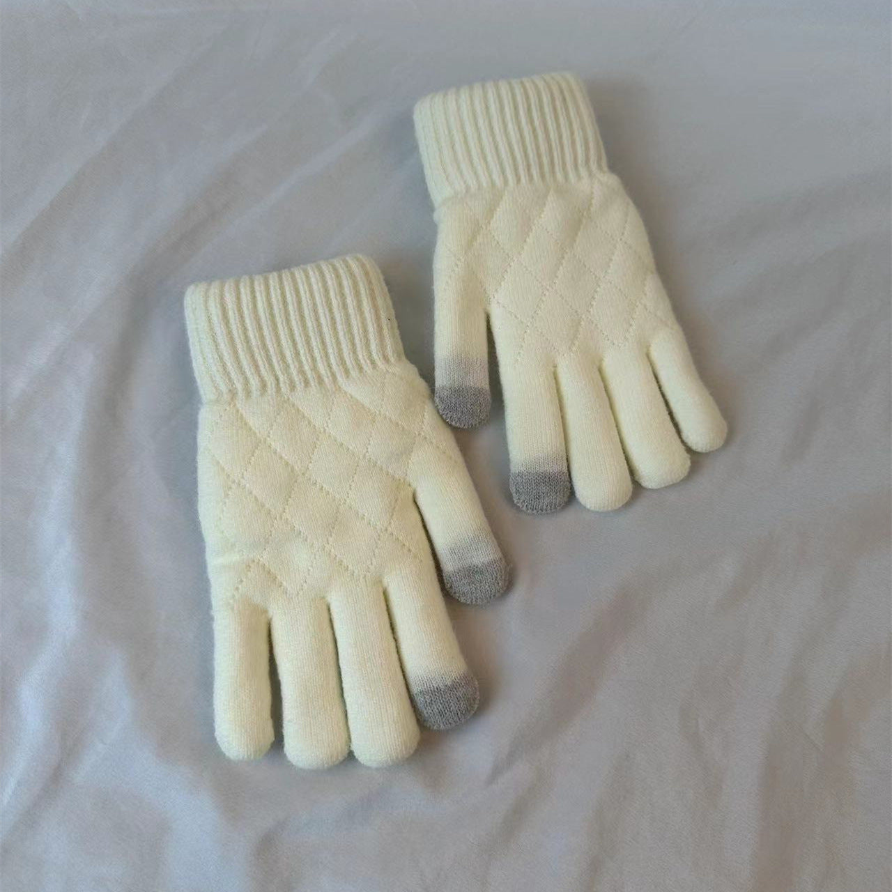 Women's Style Knitted Knitting Wool Winter Warm Veet Gloves