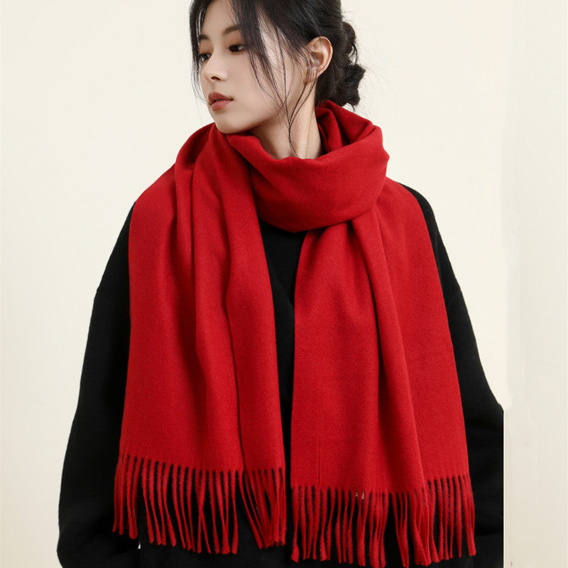 Women's Style Versatile Winter Thickened Business Wool Scarfs