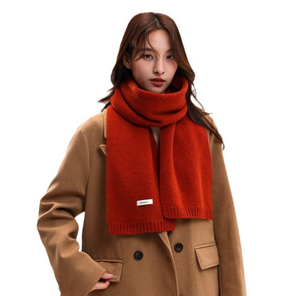 Women's & Men's Wool Knitted Cashmere Thickened Warm Couple Scarfs