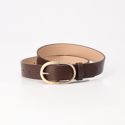 Women's Simple Style Pin Buckle Versatile Decorative Belts