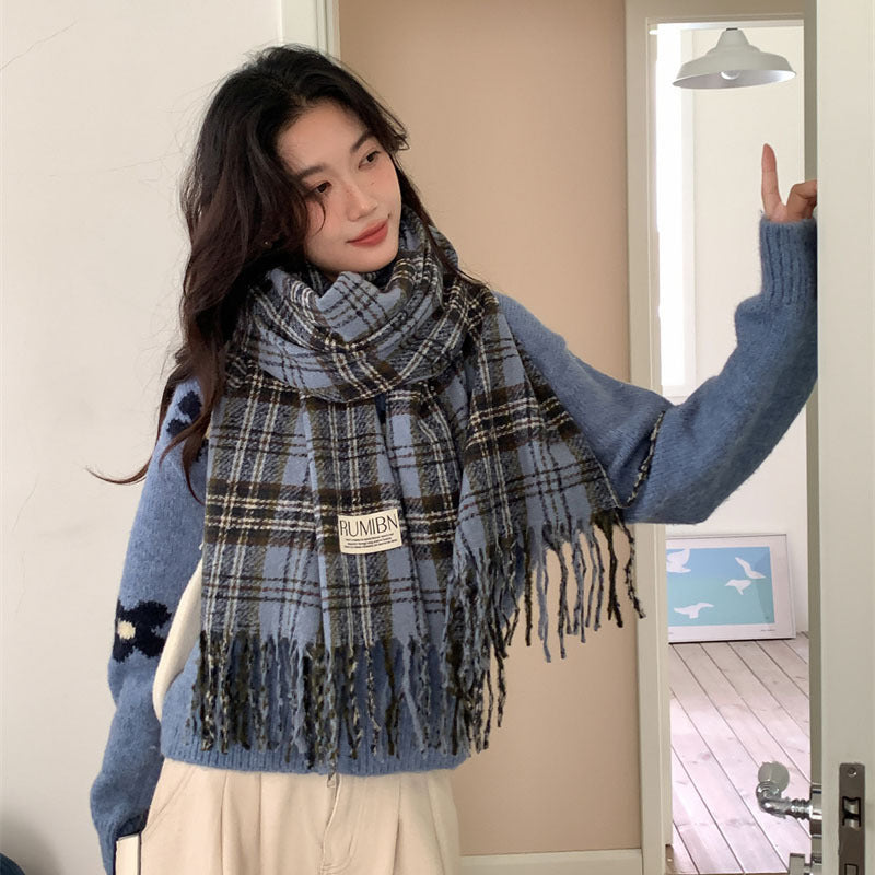 Women's Artificial Cashmere Retro Warm Long Shawl Scarfs