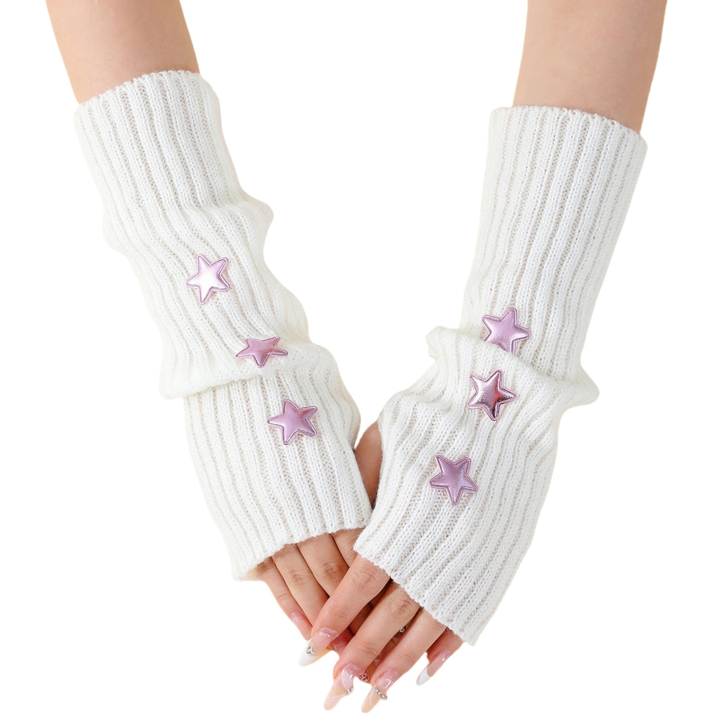 Style Pile Fingerless Knitted Wool Keep Gloves