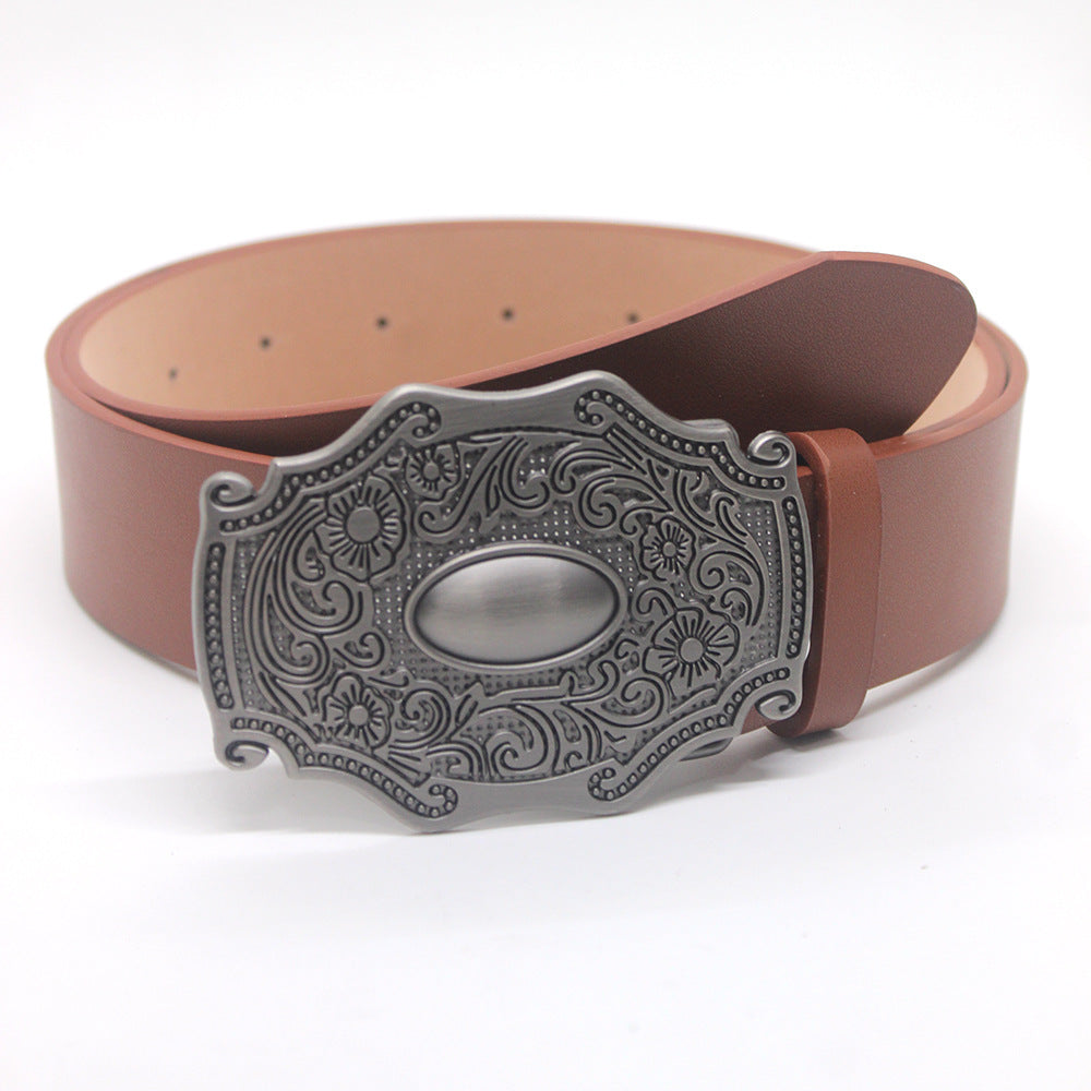 Fashion Chinese Style Carved Vintage Large Belts