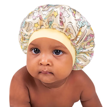 Children's Satin Nightcap Shower Infant Printed Kids' Headwear