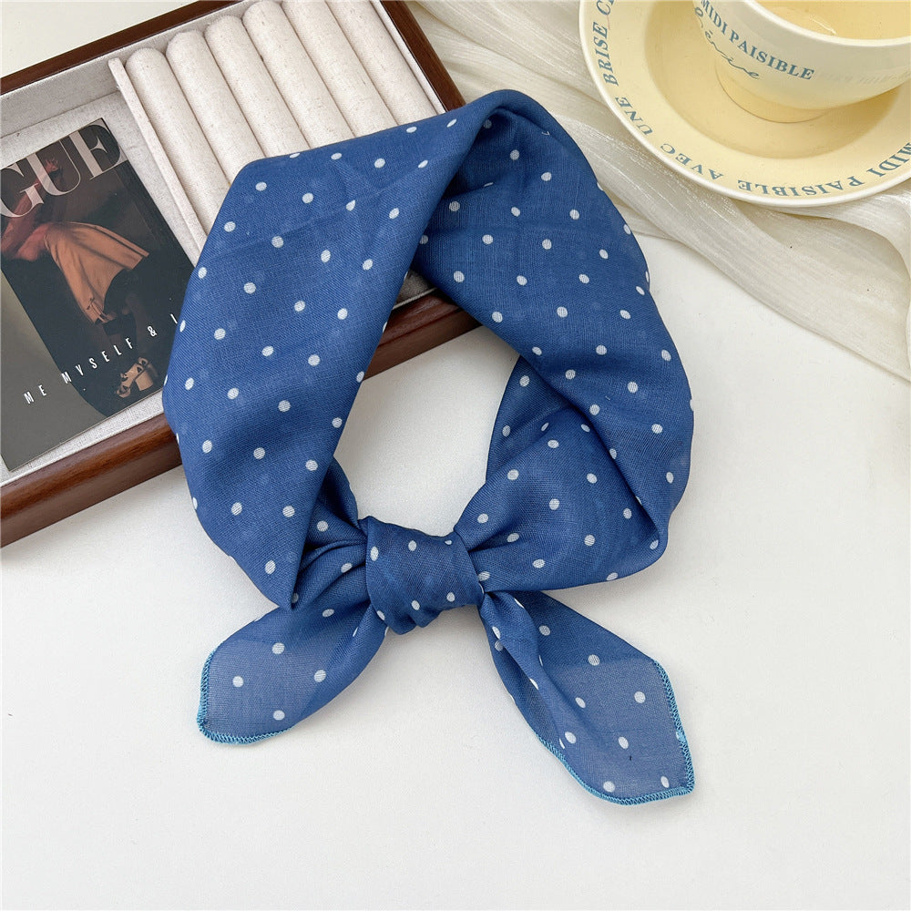 Small Square Towel Silk Female Autumn Summer Bandana Headband Scarfs