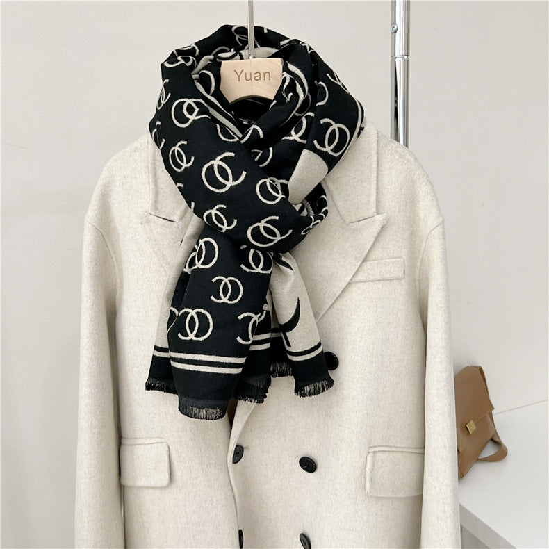 Women's Outer Match Neck Warmer Office Blanket Scarfs