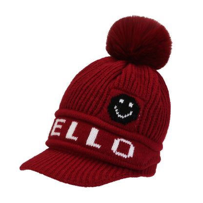 Women's Style Fashion Letter Embroidery Woolen With Brim Plus Hats & Caps