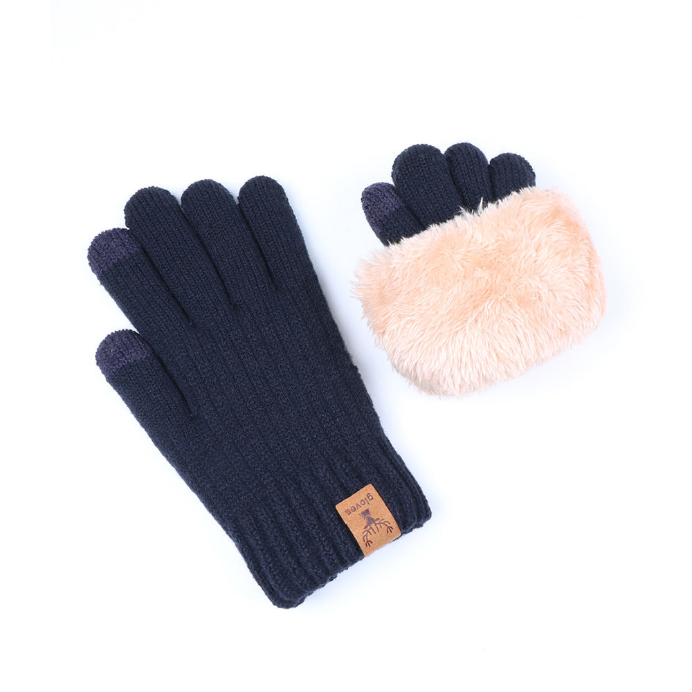 Men's Thickened Fleece-lined Winter Touch Screen Warm Gloves