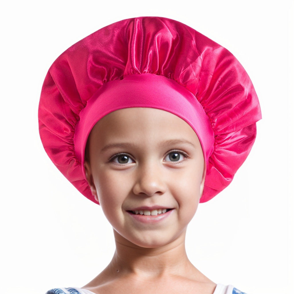 Children's Nightcap Elastic Artificial Silk Small Round Kids' Headwear