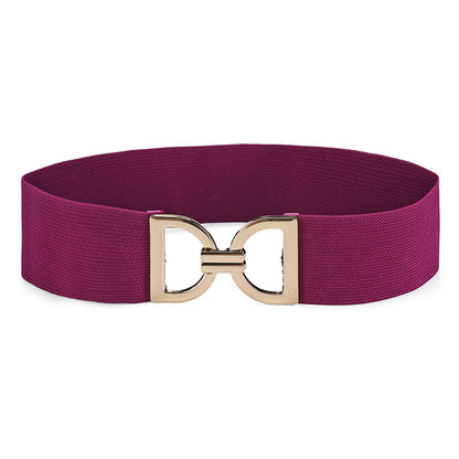 Women's Korean Style Alloy Buckle Wide Waist Belts