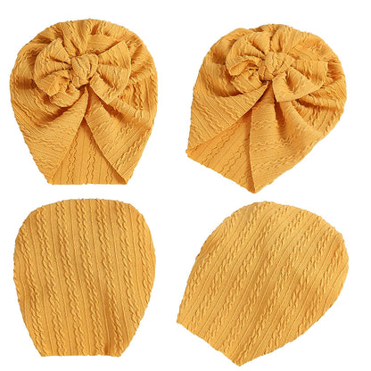 Hair Ornament Jacquard Hat Twist Bow Kids' Headwear