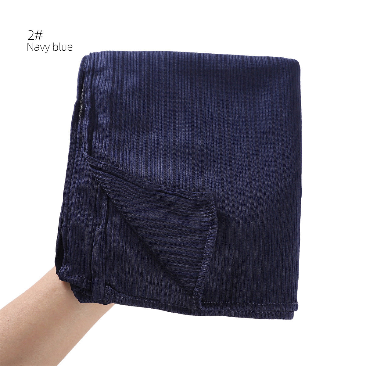 Women's Knitted Pure Color Soft Striped Bag Scarfs