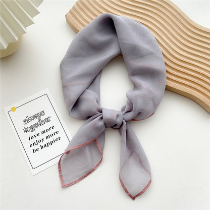 Women's Square Towel Silk Spring Fashionable With Shirt Scarfs