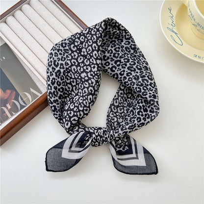 Women's Linen Small Square Towel Neck Decorative Scarfs