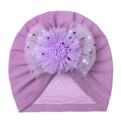 Summer Hat Mesh Thin Bow Flower Kids' Headwear