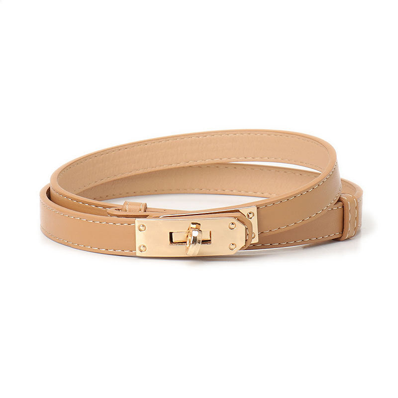 Women's Lock Buckle Thin For Dress Fitted Waist Sweater Belts