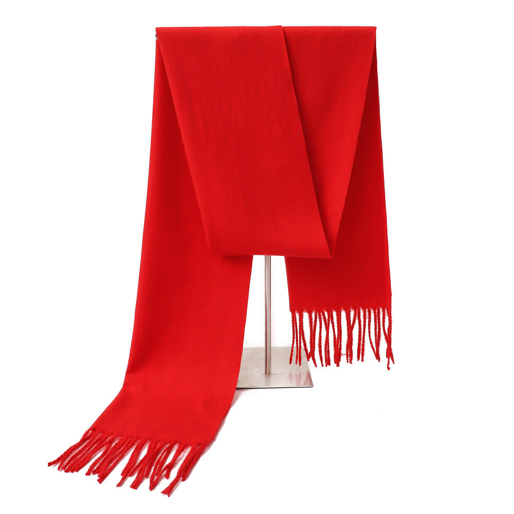 Red For Embroidery Printing Opening Event Scarfs