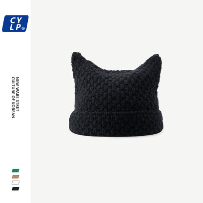 Women's Warm Wool Hat Cute Cat Ears Korean Hats & Caps