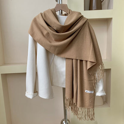 Women's & Men's Standard Artificial Cashmere Pure Color Warm Scarfs