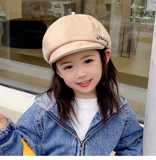 Children's Beret Hat Snapback Painter Western Style Kids' Headwear