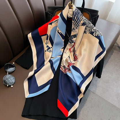 Women's Summer Fashion Trendy Navy Style Professional Square Scarfs