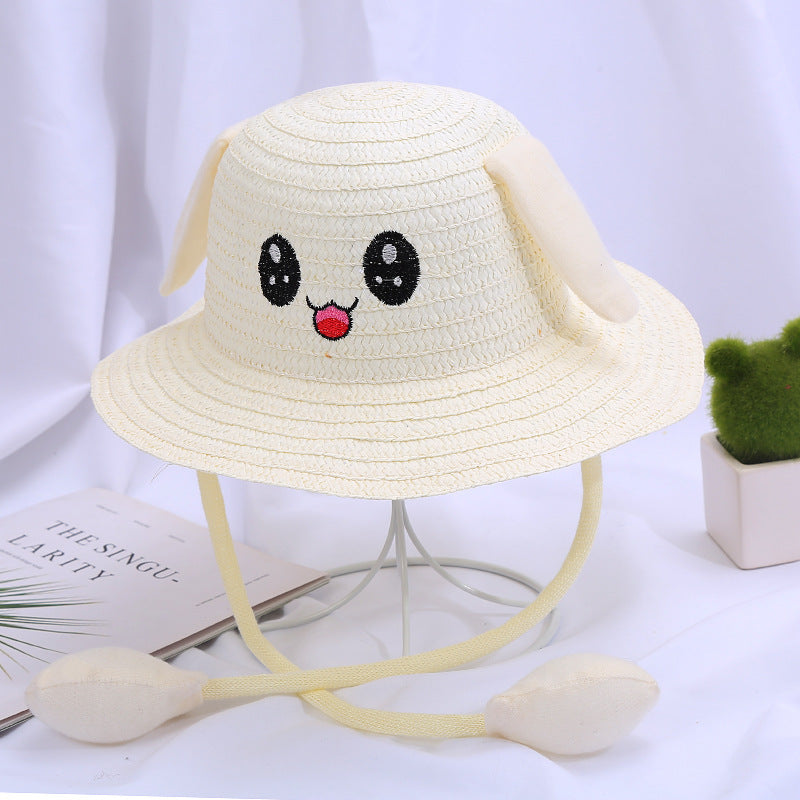 Children's Moving Ears Sun Hat Ruffled Cute Kids' Headwear