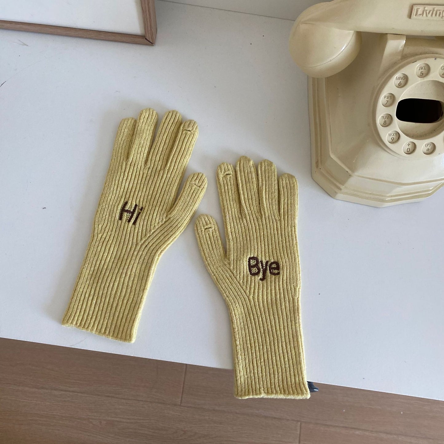 Winter Warm Letter For Couple Long Gloves