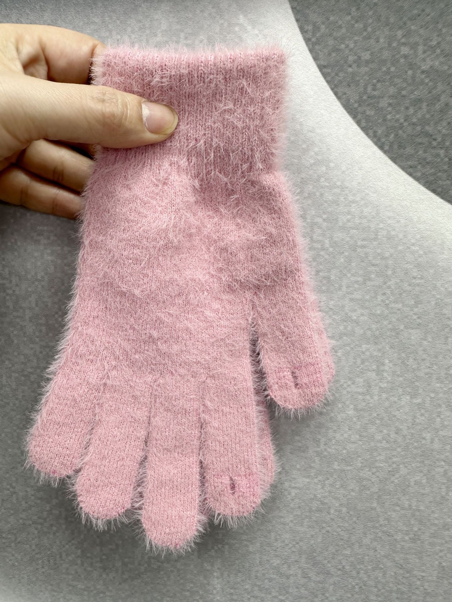 Women's Open Finger Touch Screen Solid Color Gloves