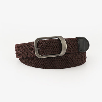 Women's & Men's Buckle Woven Elastic Canvas Wide Casual Belts