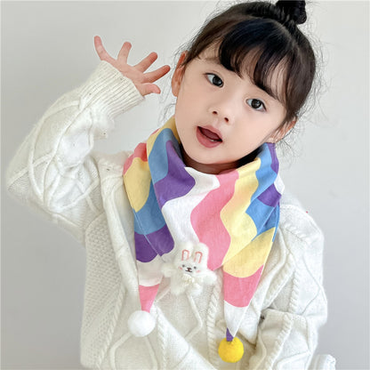 Children's Towel Color Polka Dot Pattern Double Scarfs