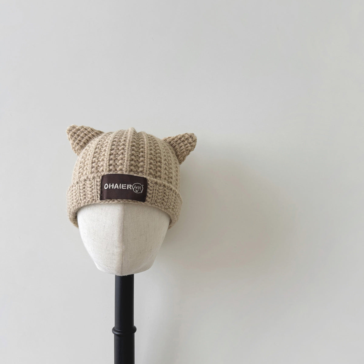 Children's Hat Cute Horn Warm Knitted Wool Kids' Headwear