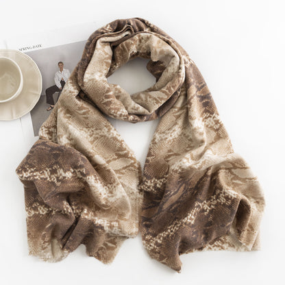 Women's Leopard Print High-grade Soft Warm Cashmere Scarfs