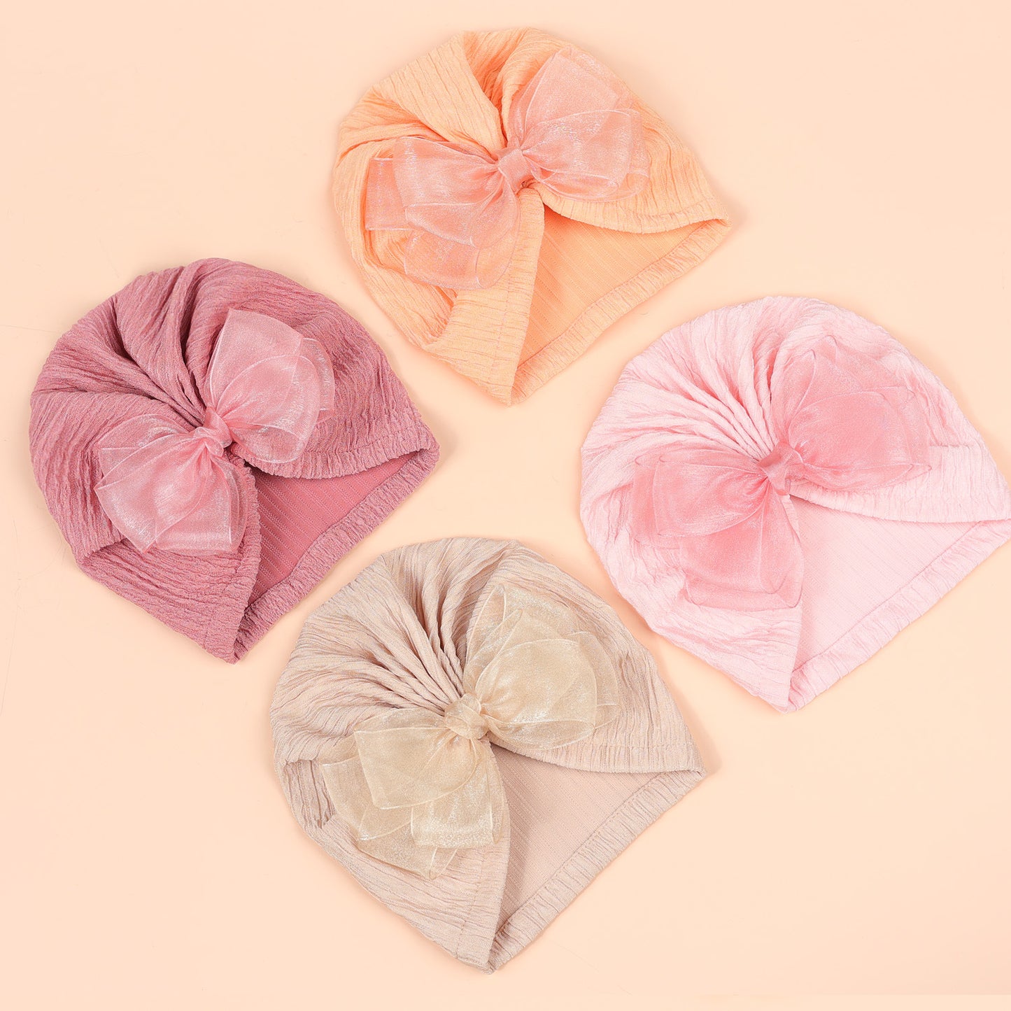 Hat Bow Solid Color Pearlescent Colors Kids' Headwear