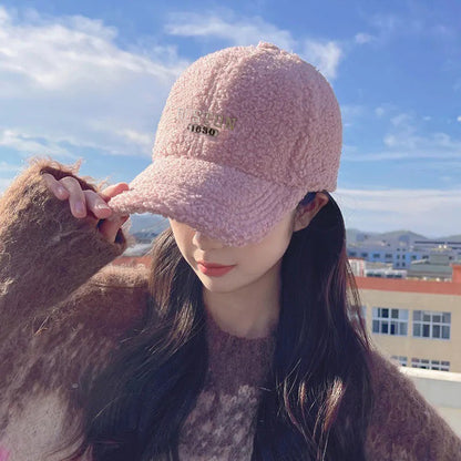 Women's Wool Hat Fashion Plush Peak Thickened Hats & Caps