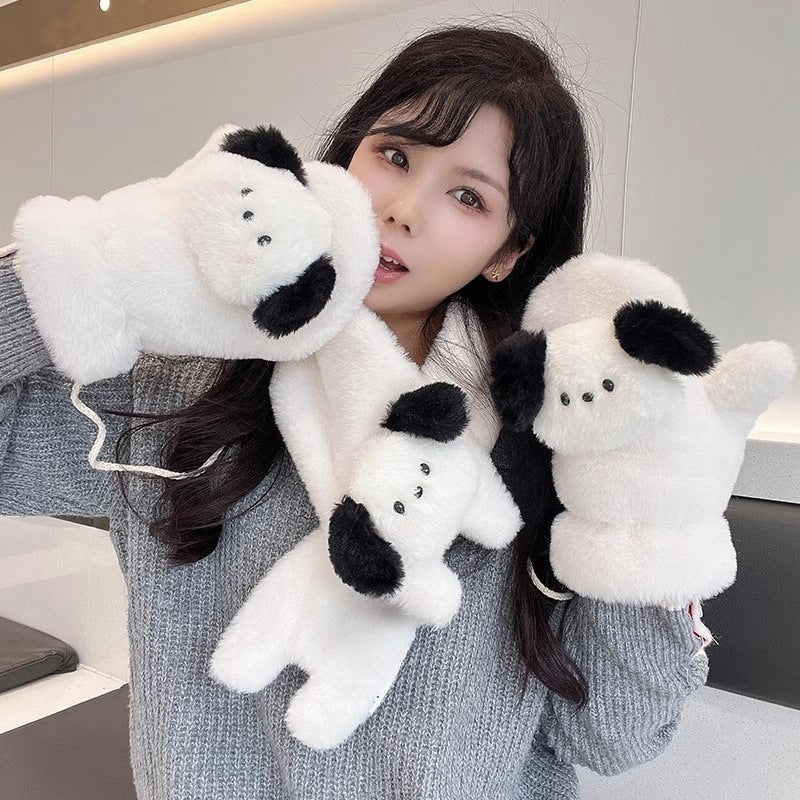 Plush Cute Korean Style Mittens Thickened Gloves