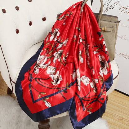 Large Kerchief Printed Female Mother's Outer Scarfs