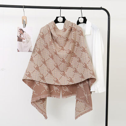 Love Plaid Artificial Cashmere Korean Style Scarfs