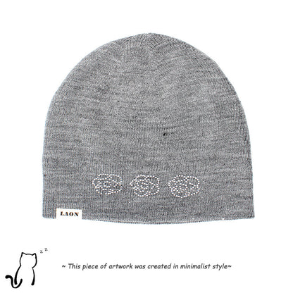 Women's Style Casual Gray Black Knitted Hat Street Face Slimming Hats & Caps