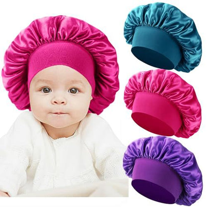 Children's Nightcap Elastic Artificial Silk Small Round Kids' Headwear