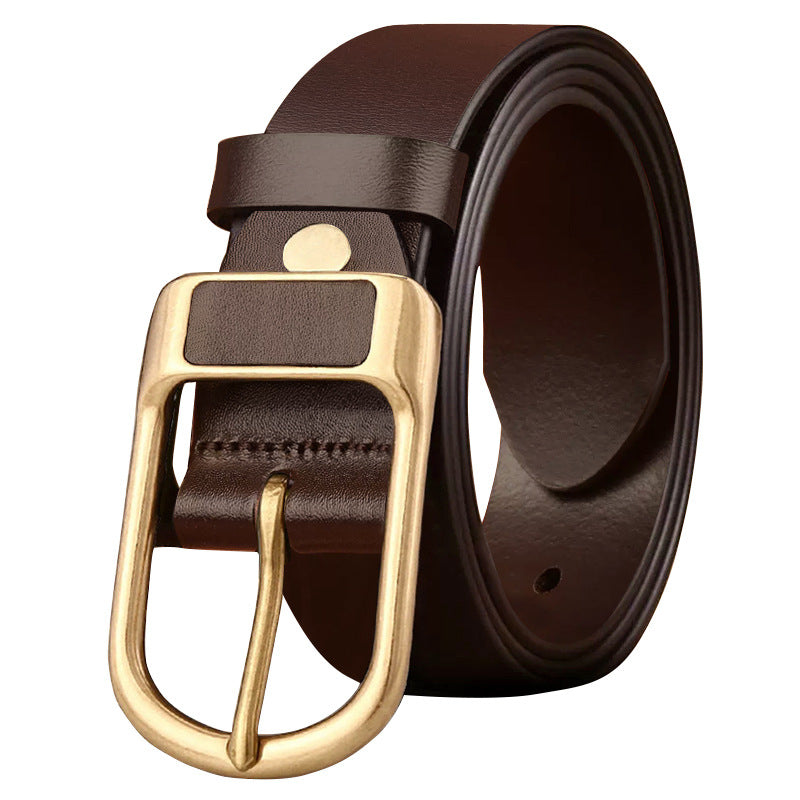 Men's Leather Casual Business Simplicity Cowhide Medium Belts