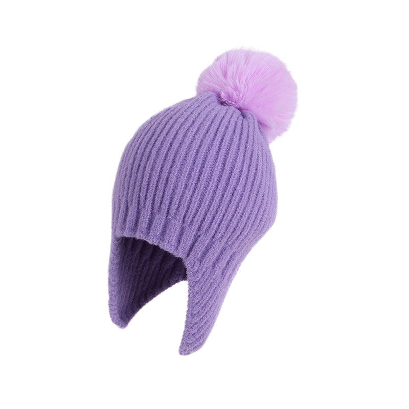 Children's Winter Hat Thermal Lei Knitted Woolen Kids' Headwear