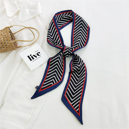 Women's Long Tie Hair Band Bag Straps Scarfs