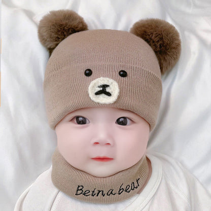 Women's & Men's For Two-piece Set Months Wool Winter Kids' Headwear