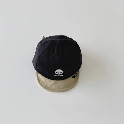 Cute Panda Embroidered Soft Brim Peaked Kids' Headwear