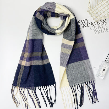 Women's & Men's Style Plaid Winter High-grade Artificial Cashmere Scarfs