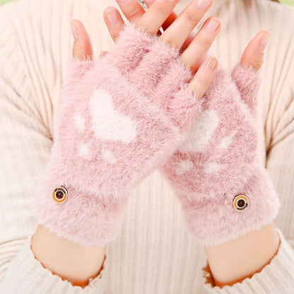 Padded Thickened Tide Writing Riding Cute Gloves