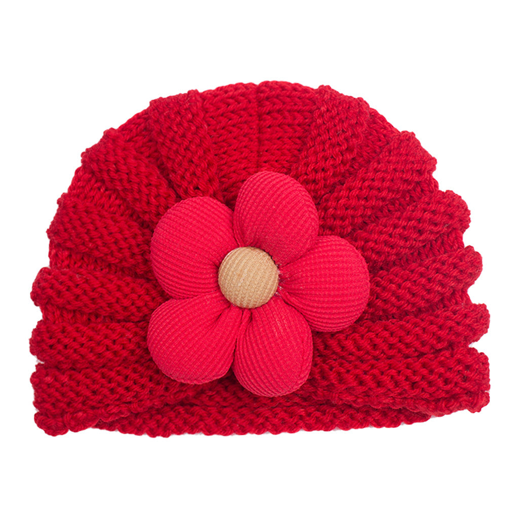 Children's Winter Warm Flower Knitted Hat Multicolor Kids' Headwear