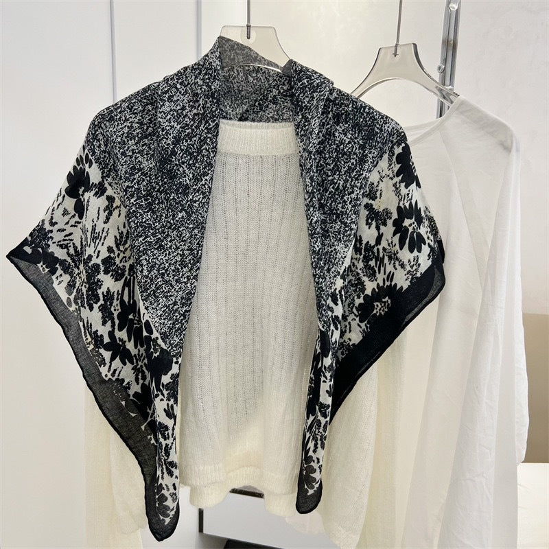 Korean Style Cotton Linen Thin Cape Scarfs