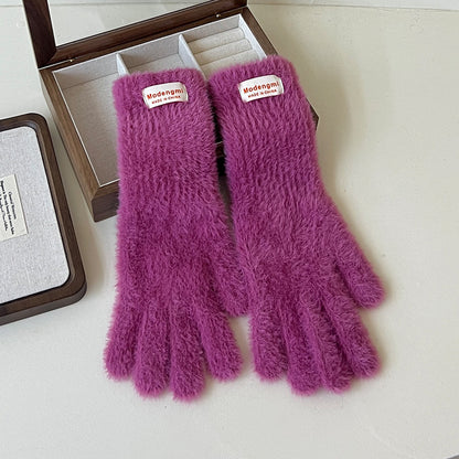 Color Simple Printed Pattern Fashion Personalized Gloves